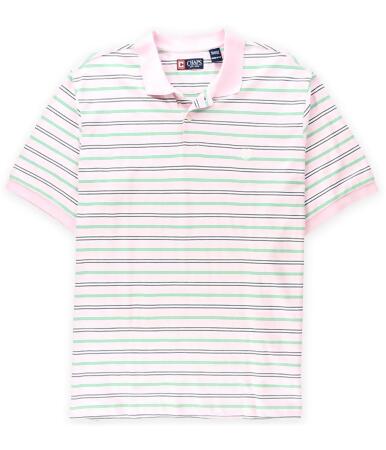 Chaps Mens Striped Pique Rugby Polo Shirt - XLT