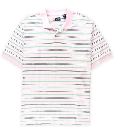 Chaps Mens Striped Pique Rugby Polo Shirt - Big 2X