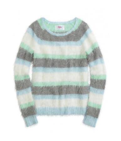 Justice Girls Fuzzy Stripe Pullover Sweater - 5