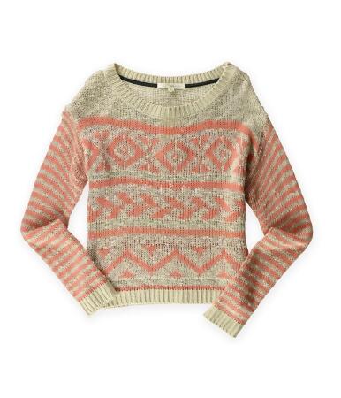 Rewind Womens Crochet Knit Pullover Sweater - XL