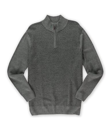 Dockers Mens Herringbone Quarter Zip Pullover Sweater - LT