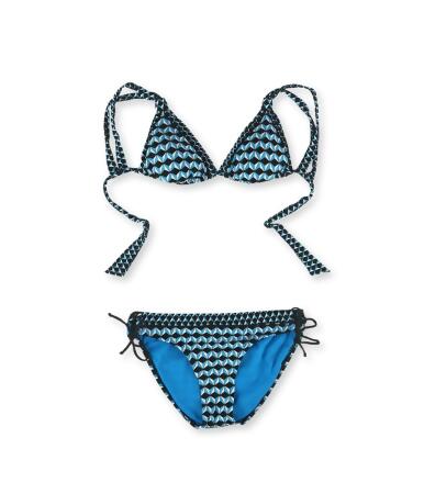 Kenneth Cole Womens Geo Side Tie 2 Piece Bikini - M