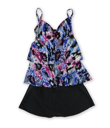 Miraclesuit Womens Katie Wire-Free Skirted 2 Piece Tankini - 10