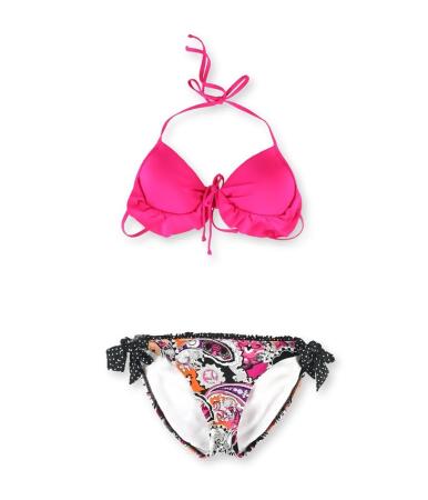 Kenneth Cole Womens Push Up Side Tie 2 Piece Bikini - M
