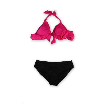 Kenneth Cole Womens Ruffle Brief 2 Piece Bikini - M