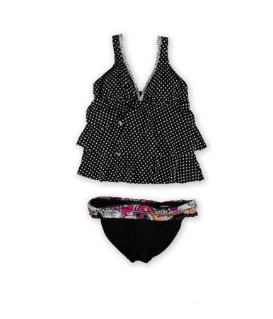 Kenneth Cole Womens Polka Dot Hipster 2 Piece Tankini - M