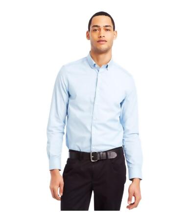 Kenneth Cole Mens Super Slim Stripe Button Up Shirt - M