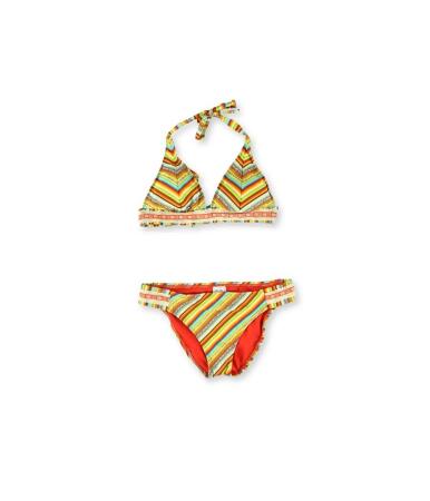 Lucky Brand Womens Santiago Side Tab 2 Piece Bikini - M