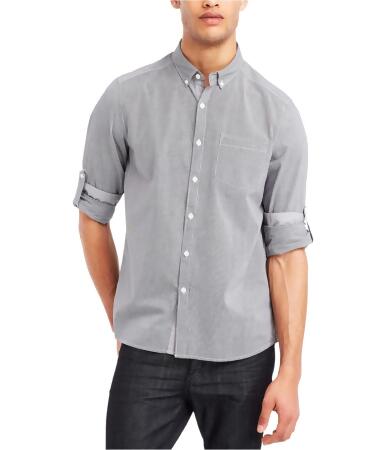 Kenneth Cole Mens Micro Check Button Up Shirt - M