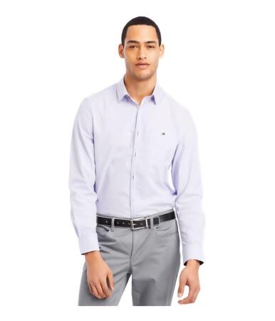 Kenneth Cole Mens Check Pocket Button Up Dress Shirt - S