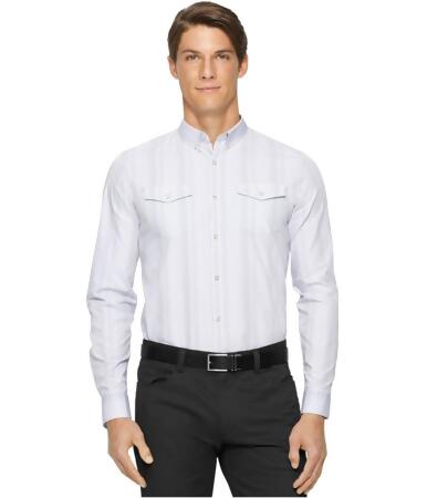 Calvin Klein Mens Gingham Slim Fit Button Up Shirt - L