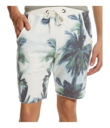 Momentus Mens Palm-Print Terry Casual Walking Shorts - XL