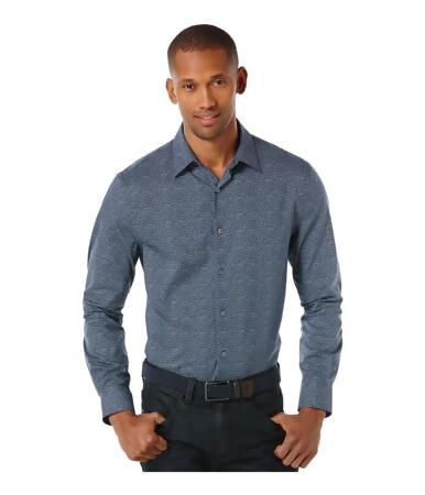 Perry Ellis Mens Micro Dot Button Up Shirt - L