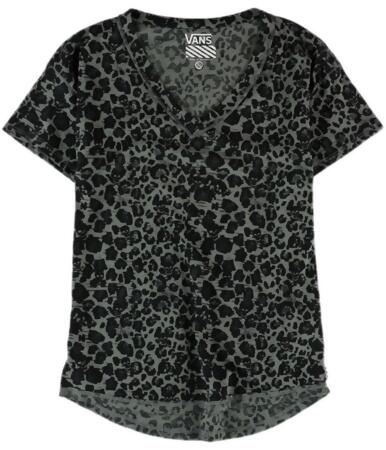 Vans Womens Jungle Skull V-Neck Graphic T-Shirt - S