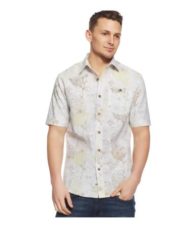 Sean John Mens Linen Floral Print Button Up Shirt - Big 4X