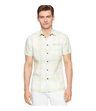 Calvin Klein Mens Beach Plaid Button Up Shirt - 2XL