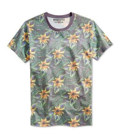 Momentus Mens Floral Graphic T-Shirt - 2XL