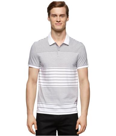 Calvin Klein Mens Striped Jersey Rugby Polo Shirt - 2XL