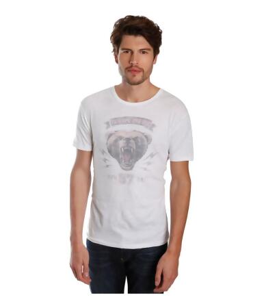 Lucky Brand Mens Military Bear Graphic T-Shirt - L