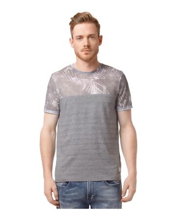 Buffalo David Bitton Mens Nalmetto Mesh Yoke Graphic T-Shirt - L