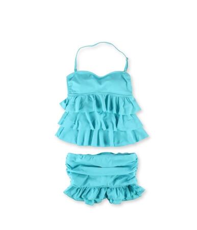 Island Escape Womens Tiered Ruffle Skirtini 2 Piece Tankini - 6