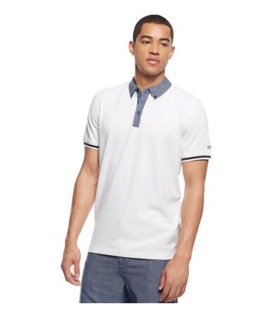 Sean John Mens Chambray Rugby Polo Shirt - M