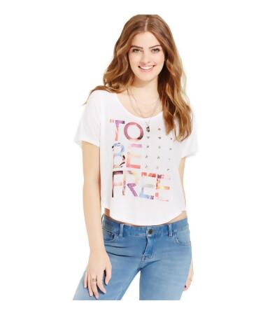 Jessica Simpson Womens Sylvia Graphic T-Shirt - L
