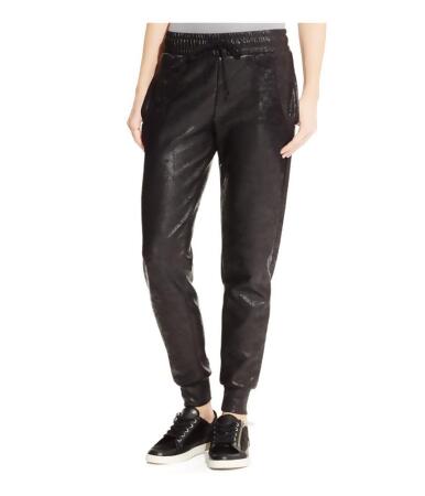 Material Girl Womens Faux Leather Jogger Casual Trousers - M