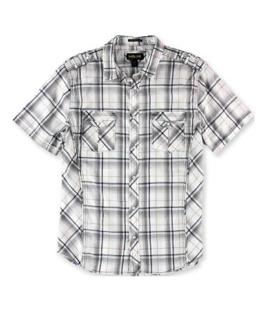 Helix Mens Western Plaid Button Up Shirt - S