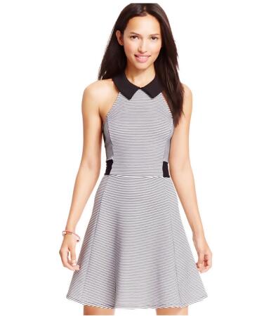 Material Girl Womens Collared Illusion A-Line Dress - L
