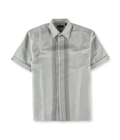 Centro Mens Patterned Button Up Shirt - S