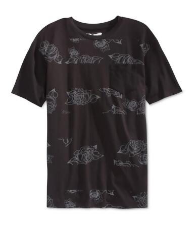 Retrofit Mens Floral Stripe Graphic T-Shirt - L