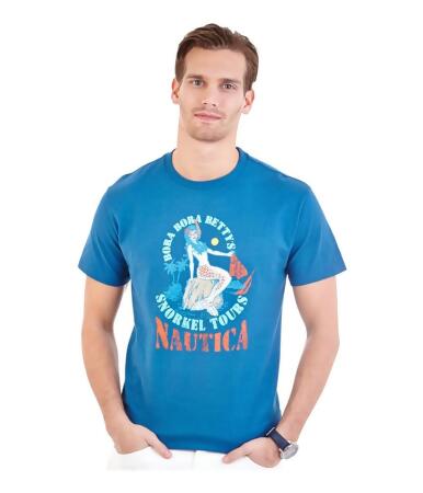 Nautica Mens Mermaid Snorkle Graphic T-Shirt - XL