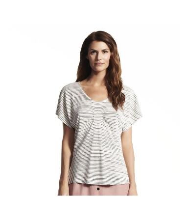 Derek Lam Womens Striped Dolman Graphic T-Shirt - XS