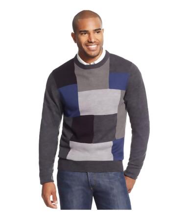 Tricots St Raphael Mens Patchwork Puzzle Pullover Sweater - L