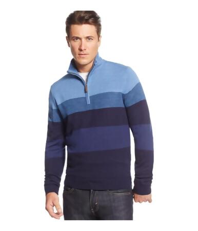 Tricots St Raphael Mens Colorblock 1/4 Zip Pullover Sweater - S
