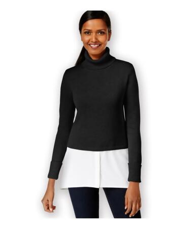 Style Co. Womens Layered-Look Turtleneck Pullover Sweater - XL