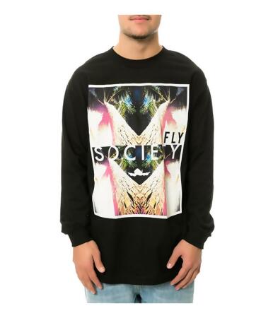 Fly Society Mens The Double Vision Ls Graphic T-Shirt - XL