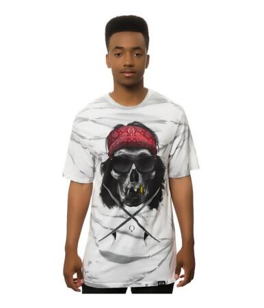 Rook Mens The Crossed Skull V2 Tie Dye Graphic T-Shirt - XL