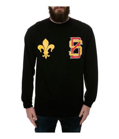 Black Scale Mens The Saint Varsity Ls Graphic T-Shirt - XL