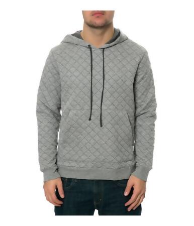Ambig Mens The Dwight Quilted Hoodie Sweatshirt - S