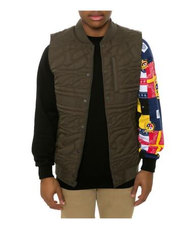 Crooks Castles Mens The Chain Lux Quilted Vest - S