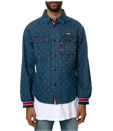 Born Fly Mens The Challenging Button Up Shirt - L