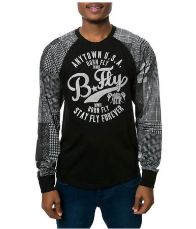 Born Fly Mens The Casablanca Raglan Embellished T-Shirt - M