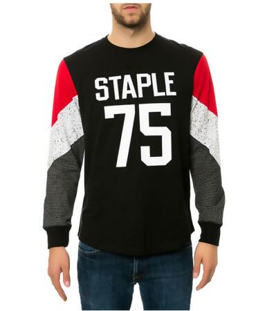 Staple Mens The Rivers Long Sleeve Embellished T-Shirt - 2XL