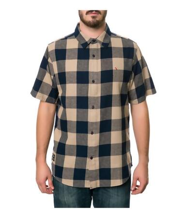 Fourstar Clothing Mens The Ishod Buffalo Flannel Ss Button Up Shirt - S