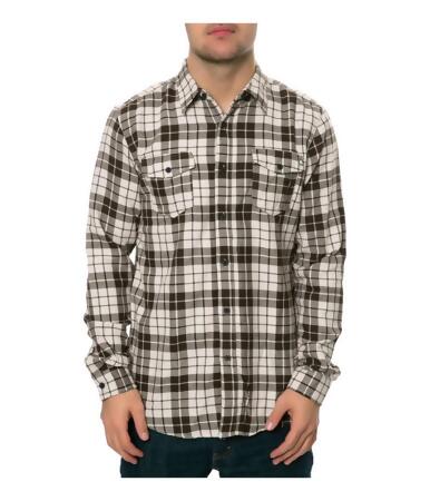 Ambig Mens The Claude Flannel Button Up Shirt - L