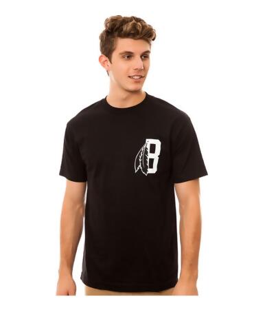 Black Scale Mens The Feather B Logo Graphic T-Shirt - S