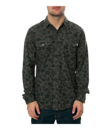 Ambig Mens The Beardo Ls Button Up Shirt - M