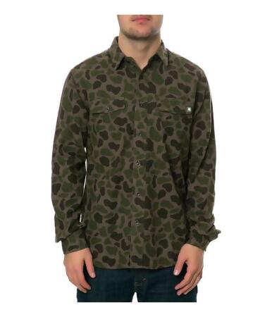 Ambig Mens The Beardo Ls Button Up Shirt - L